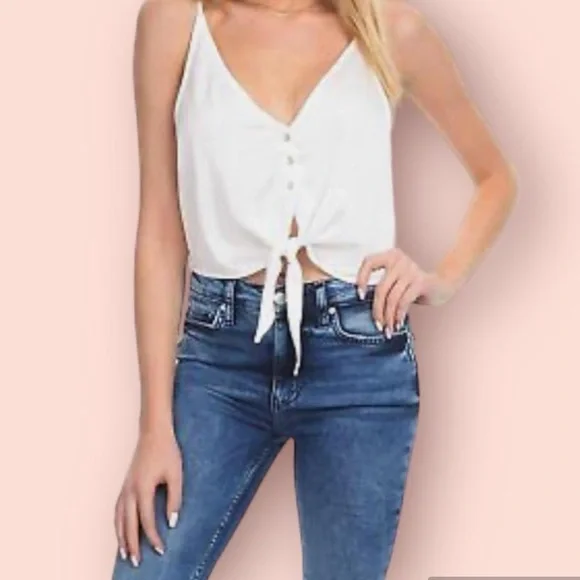 free people white crop tank - Picture 1 of 2